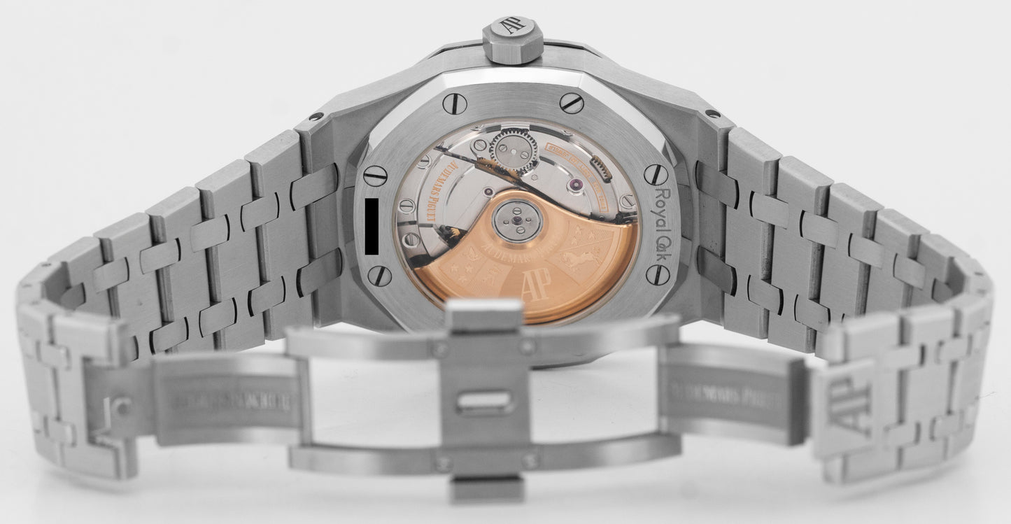 PAPERS Audemars Piguet Royal Oak RHODIUM Stainless 37mm 15450ST.OO.1256ST.02 BOX