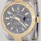 Rolex Sky-Dweller Two-Tone 18K Yellow Gold Steel Black 42mm 326933 Oyster Watch