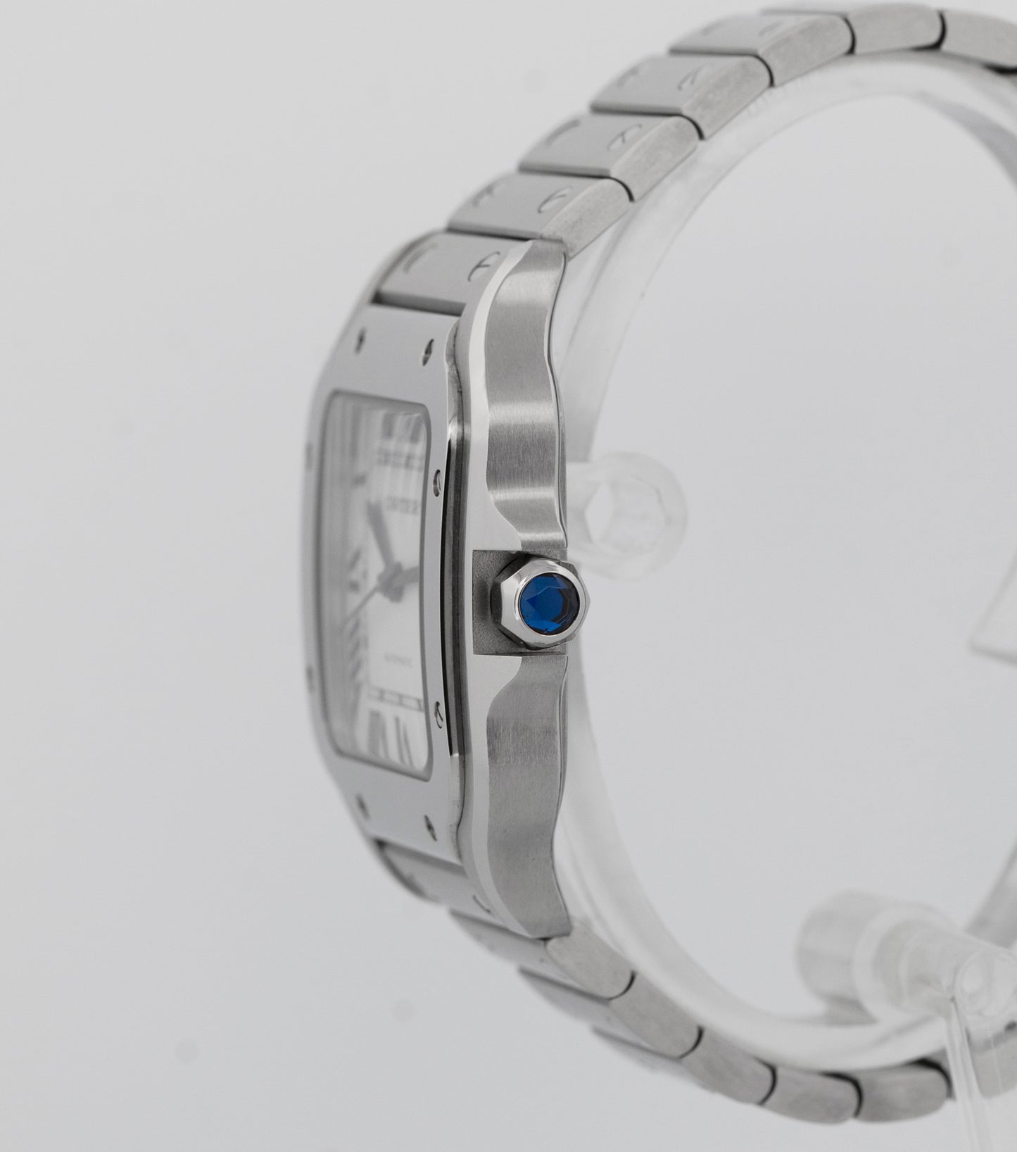 PAPERS Cartier Santos Mid-Size 35mm Stainless Steel White WSSA0029 4075 BOX