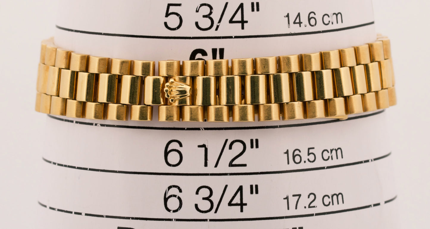 VINTAGE 1984 Ladies Rolex DateJust PRESIDENT 26mm CHAMPAGNE DIAMOND 18K 6917
