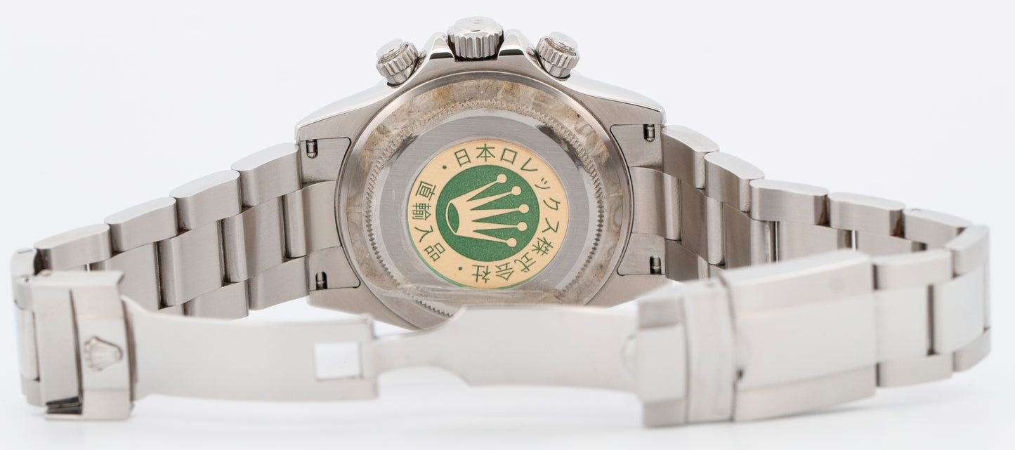PAPERS Rolex Daytona Cosmograph White Stainless Steel 40mm Watch 116520 BOX