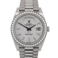PAPERS Rolex Day-Date 40mm METEORITE BAGUETTE DIAMOND 18K White Gold 228349 RBR