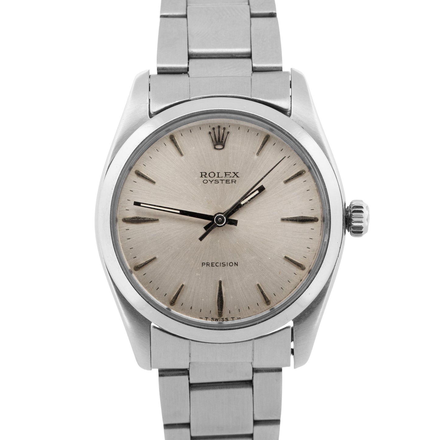 Rolex Oyster Precision SILVER Stainless Steel 36mm Oyster 6424 Watch