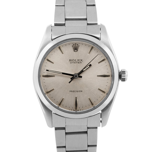 Rolex Oyster Precision SILVER Stainless Steel 36mm Oyster 6424 Watch