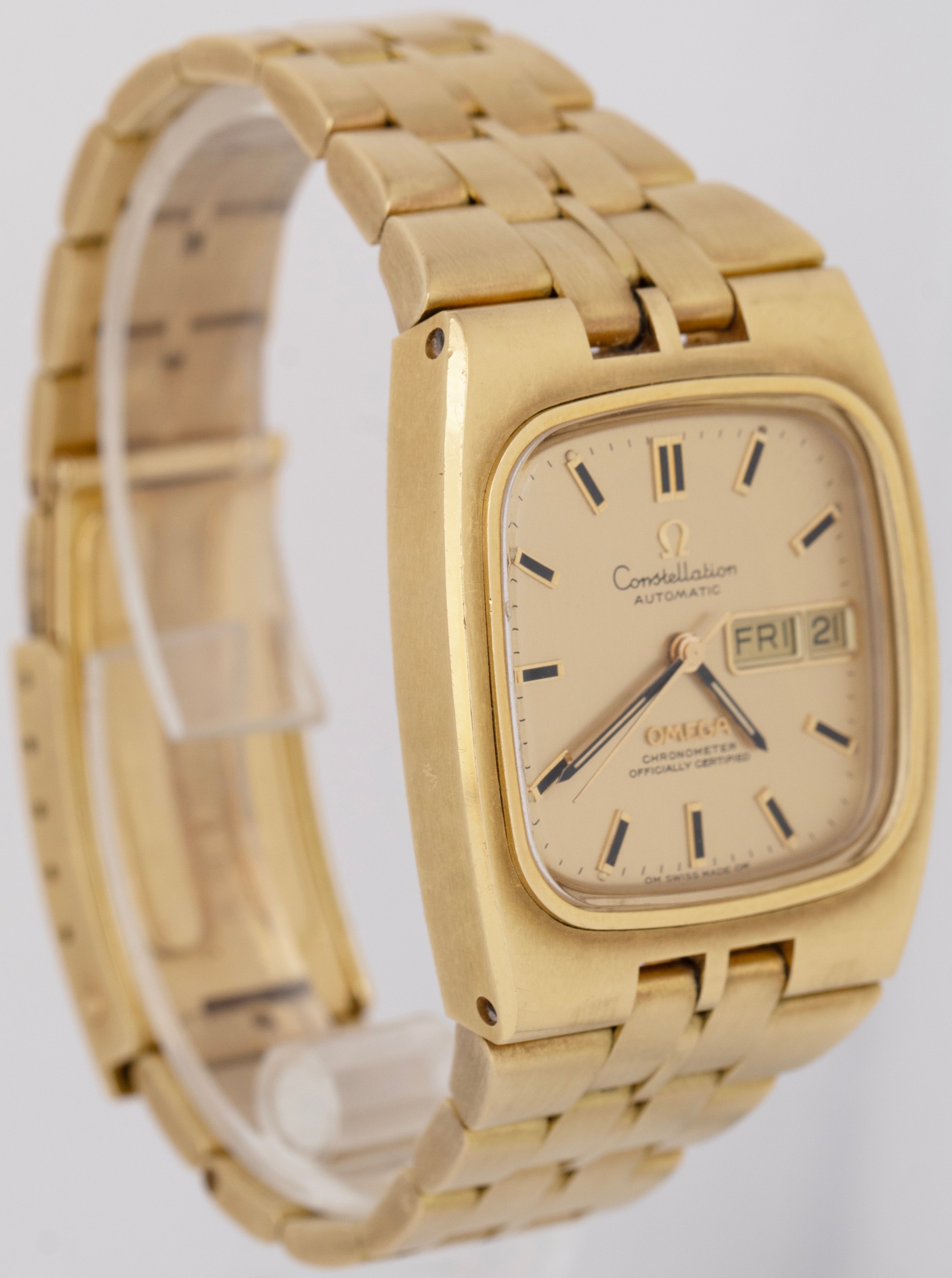 Omega constellation gold automatic best sale