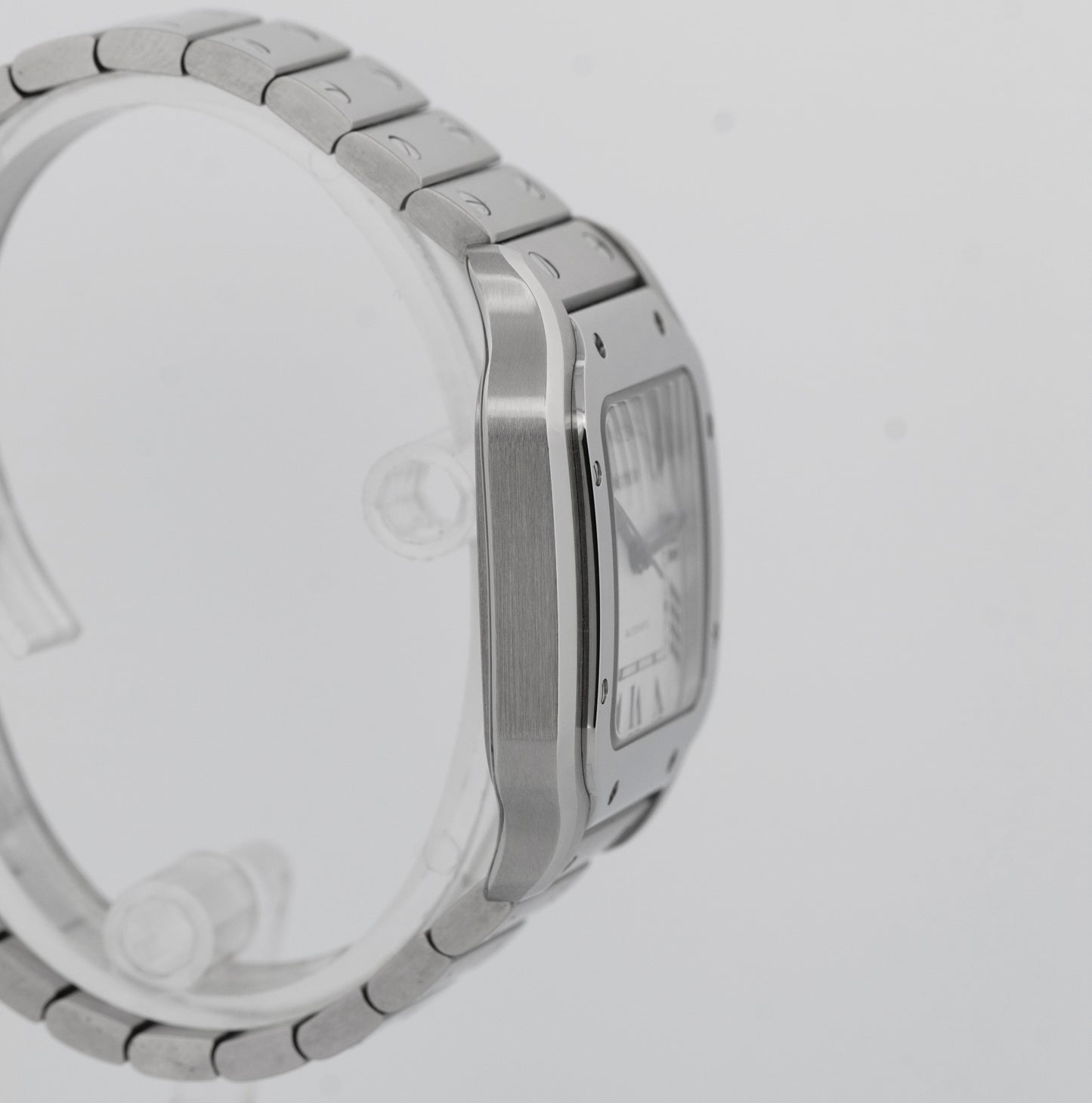 PAPERS Cartier Santos Mid-Size 35mm Stainless Steel White WSSA0029 4075 BOX