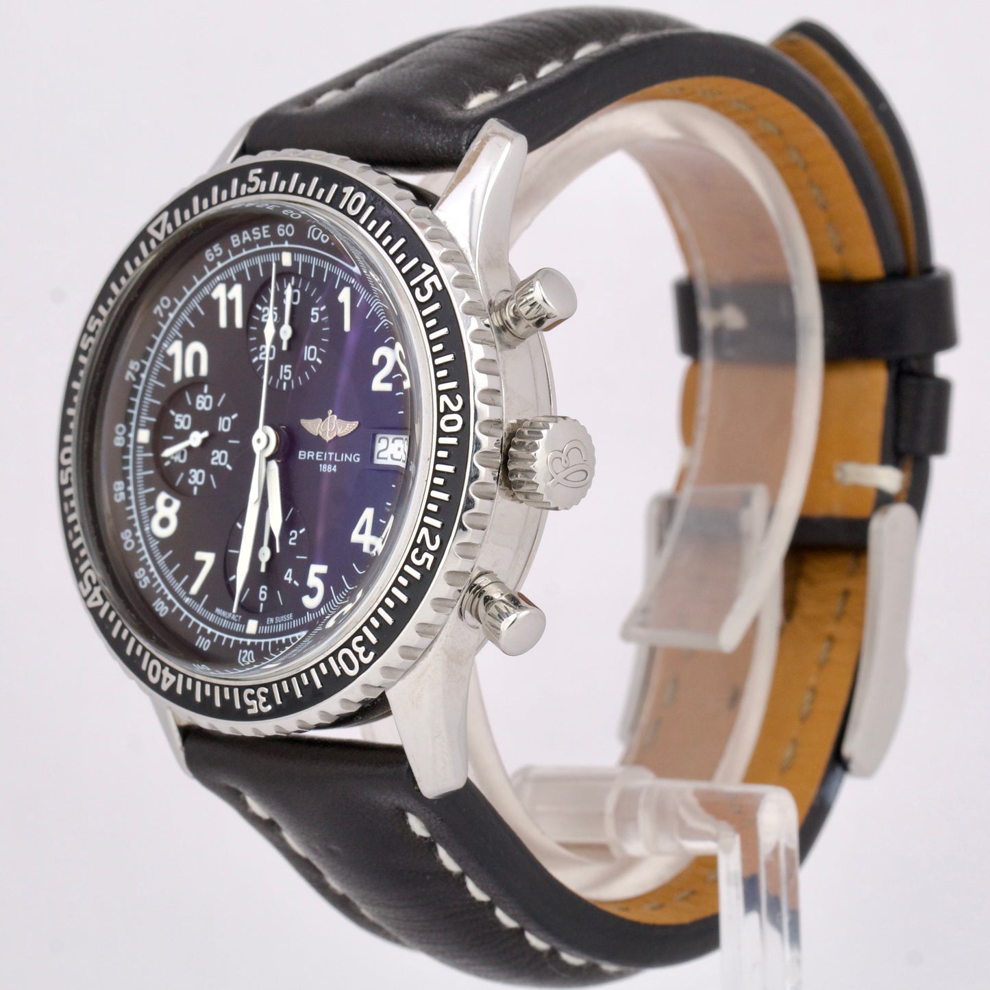 Breitling Avistar Navitimer Stainless Steel Chrono Leather 42mm Watch A13024