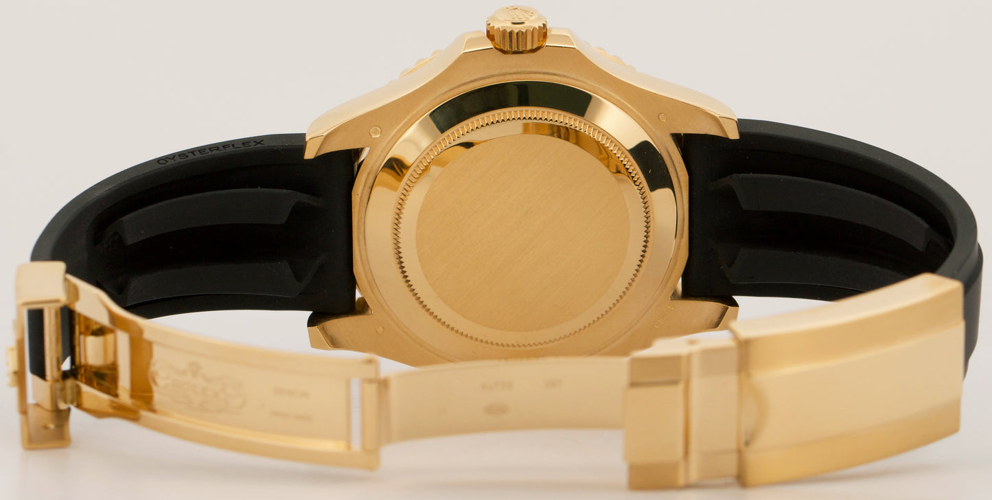 2023 PAPERS Rolex Yacht-Master 18K Yellow Gold Oysterflex 42mm 226658 Watch BOX