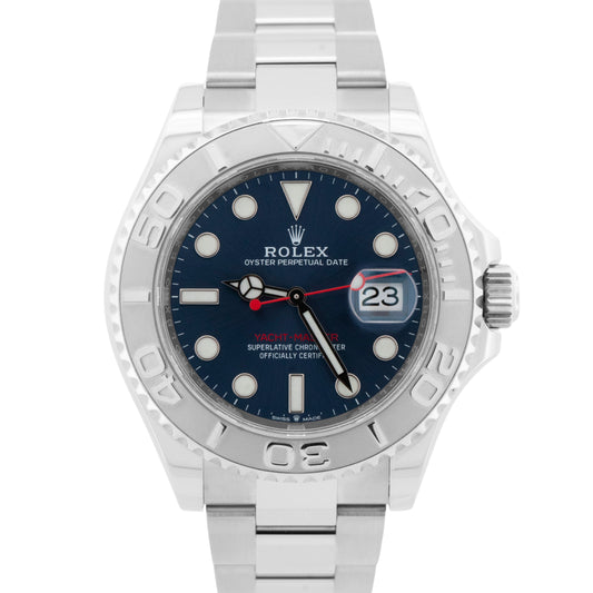 MINT NEW PAPERS Rolex Yacht-Master 40 Platinum BLUE Stainless Watch 126622 BOX
