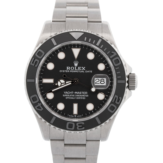 2025 PAPERS Rolex Yacht-Master TITANIUM Black Ceramic 42mm 226627 Watch BOX