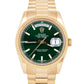 2024 PAPERS CPO Rolex Day-Date President GREEN 18K Gold 36mm 118238 Watch BOX