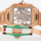 Cartier Santos 4110 / WHSA0016 39.8mm SKELETON 18K Rose Gold Watch Box Papers