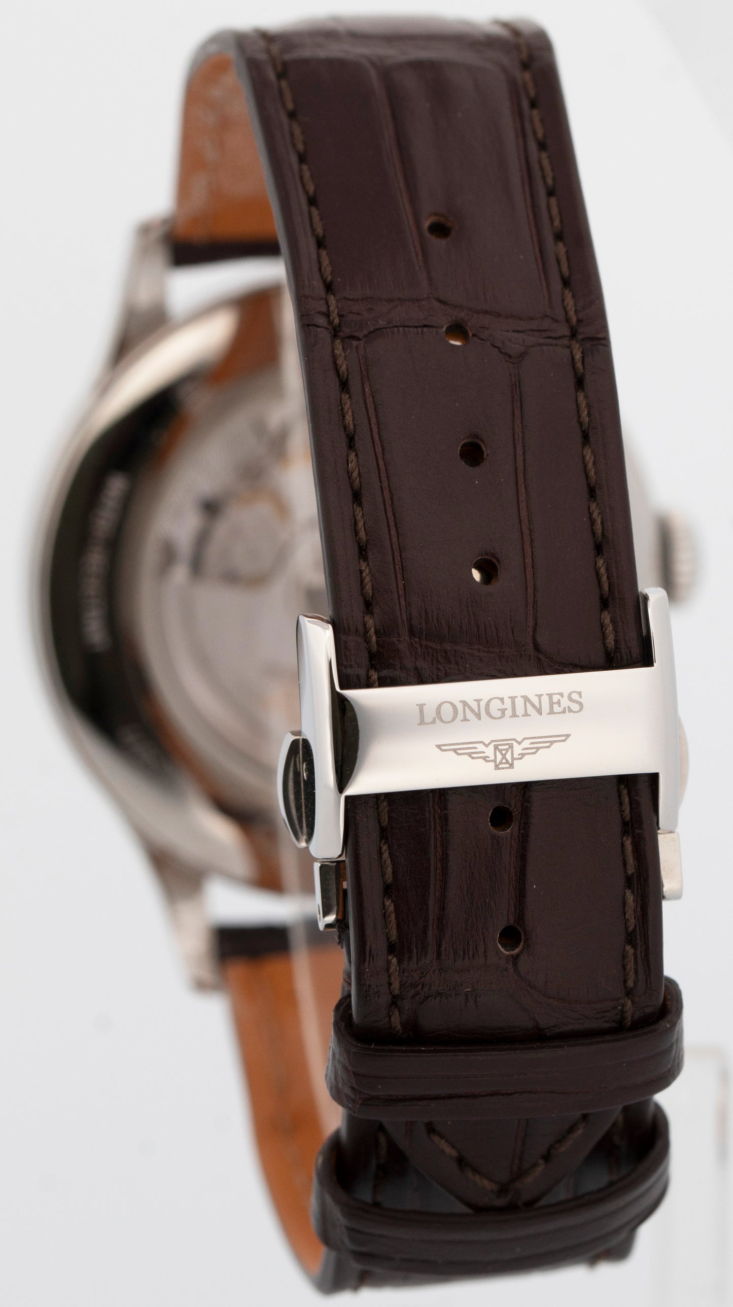 Longines Record White Stainless Steel 40mm Automatic Watch L2.821.4.11.2 BOX