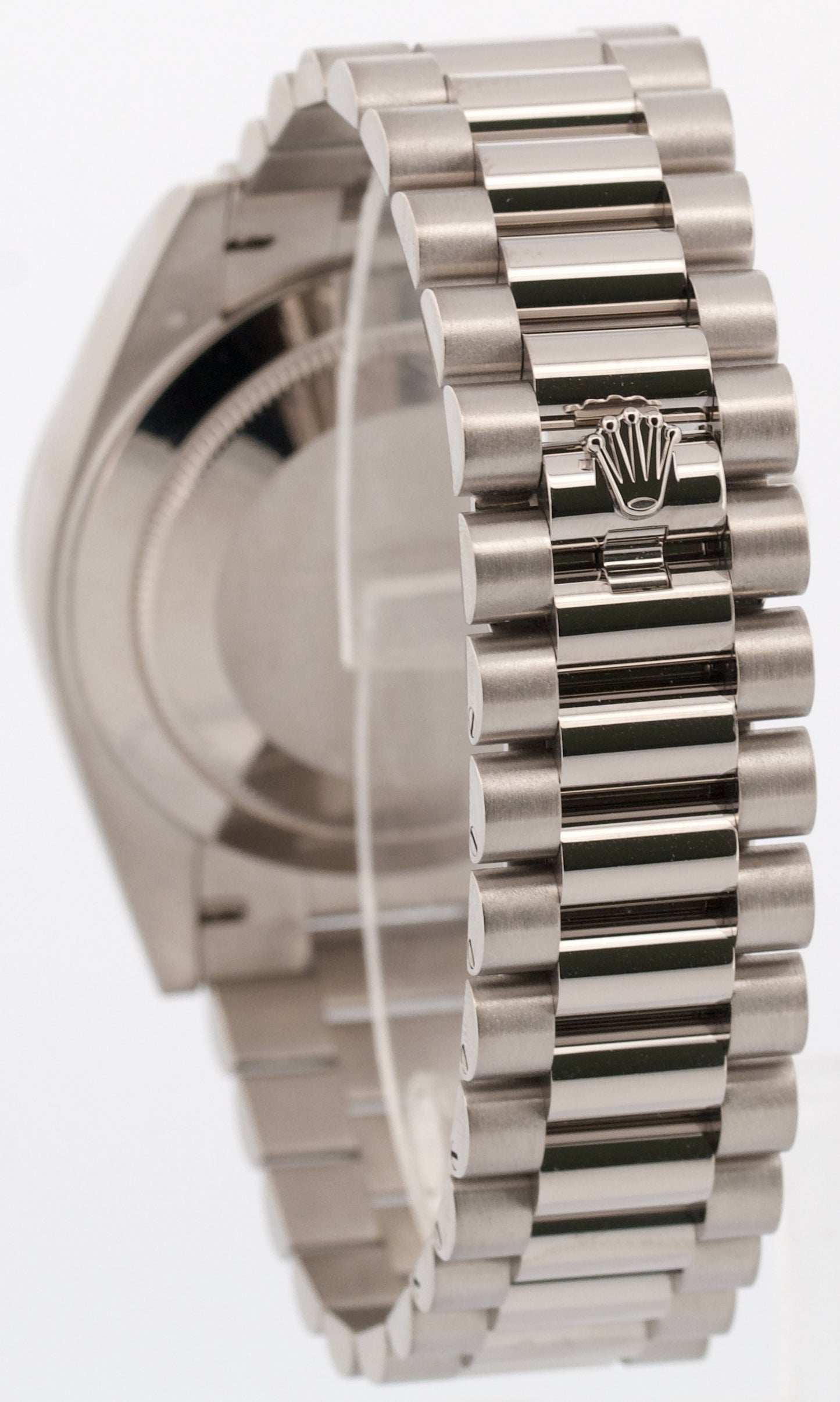 Rolex Day-Date 40mm OLIVE ROMAN Green President 18K White Gold 228239 Watch BOX