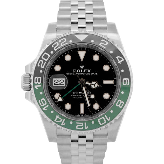 2023 PAPERS Rolex GMT-Master II 'SPRITE' BLACK Steel 40mm 126720 VTNR Watch BOX