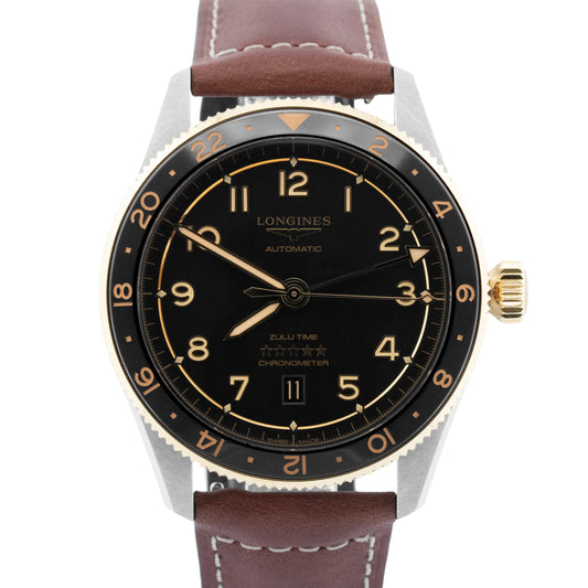 Longines Spirit Zulu Time Two-Tone Steel Gold Anthracite 42mm L3.812.5.53.2 BOX
