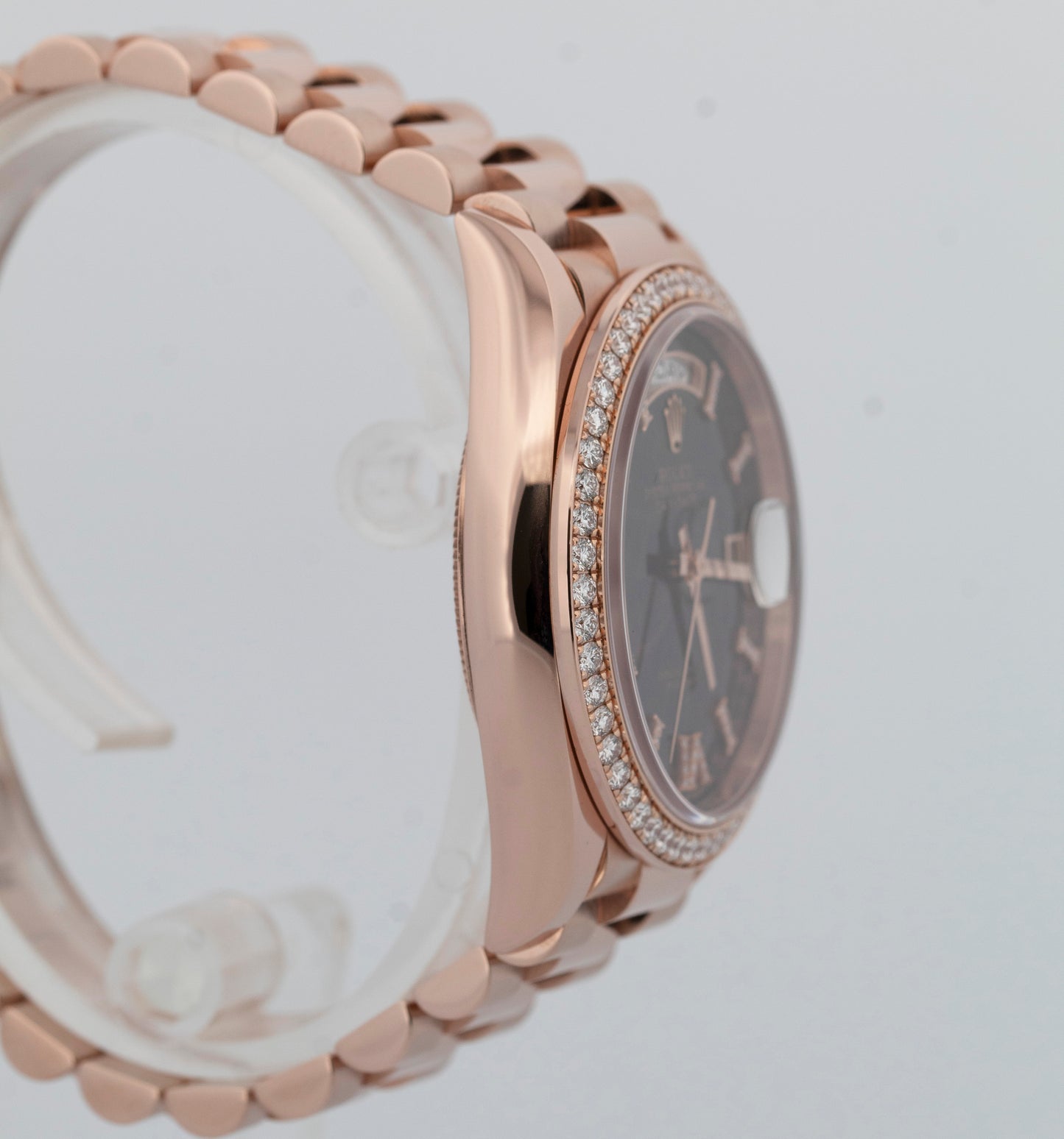 PAPERS Rolex Day-Date President EISENKIESEL DIAMOND 36mm Rose Gold 128345RBR BOX