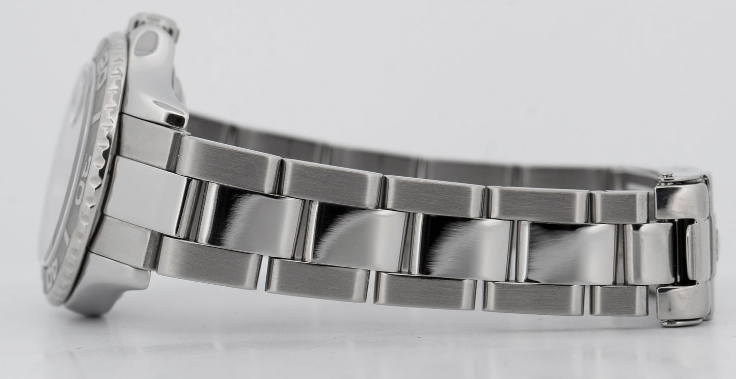 Ladies Rolex Yacht-Master Stainless Steel Platinum 29mm Date Watch 169622