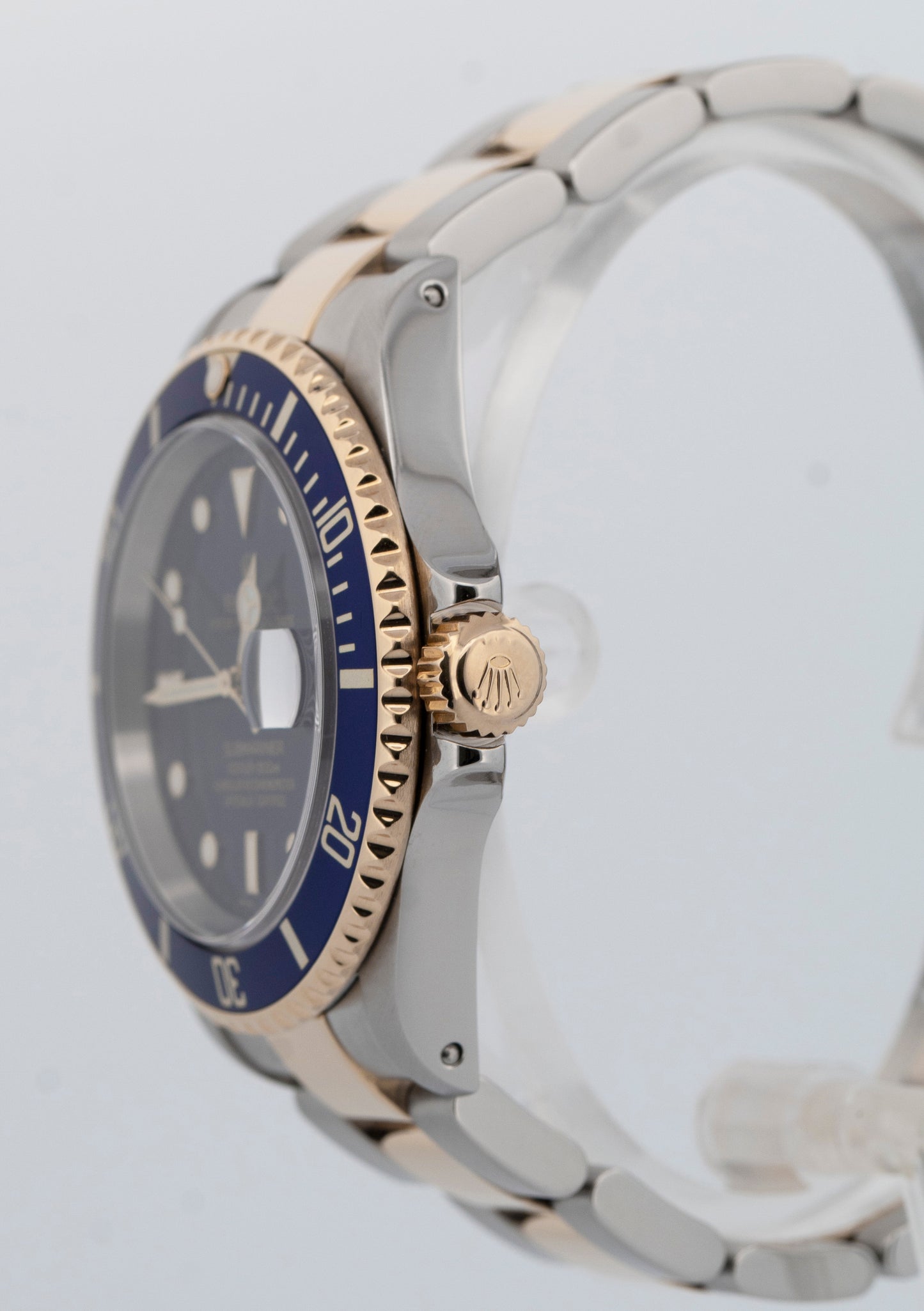 PAPERS Rolex Submariner 40mm BLUE Two-Tone 18K Gold Steel GOLD BUCKLE 16613 BOX