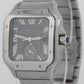 2024 PAPERS Cartier Santos Dual Time 37.7mm Anthracite Gray 4590 WSSA0076 BOX