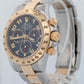PAPERS Rolex Daytona Cosmograph BLUE RACING 18K Yellow Gold Two-Tone 116523 BOX
