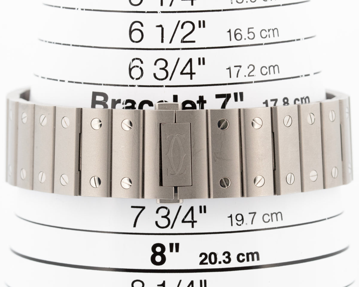 2026 Cartier Santos Large 4683 WSSA0089 39.8mm Titanium White Watch Box Papers