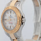 NOS PAPERS Rolex Yacht-Master 35mm MOP SERTI Dial Two-Tone Gold Watch 168623 BOX