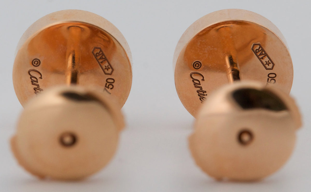 2026 Cartier Love Stud Earrings 18K Rose Gold Box Papers