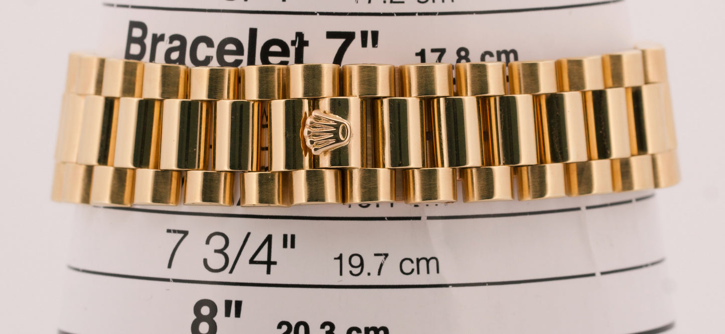 1985 Rolex Day-Date President CHAMPAGNE DIAMOND 18K Yellow Gold 36mm 18038 BOX