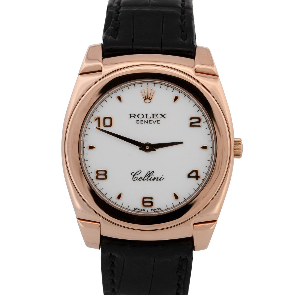 Rolex Cellini Cestello 5330/5 White 18K Rose Gold Manual 36mm Watch