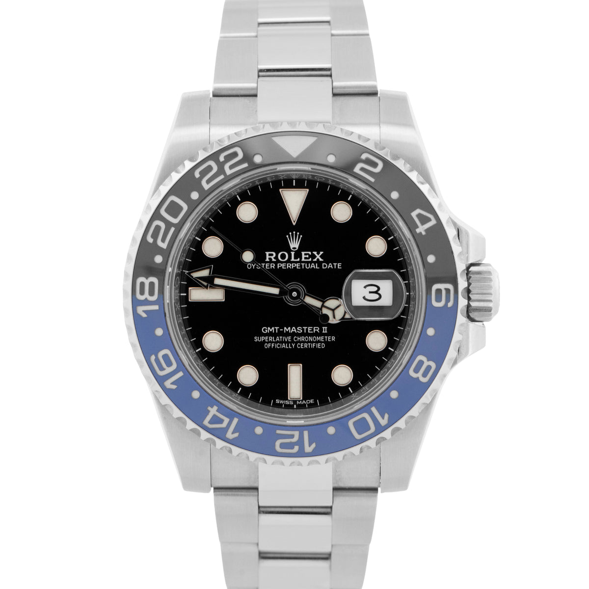 2018 Rolex GMT-Master II Batman 116710 BLNR Blue Steel 40mm Watch Box Papers