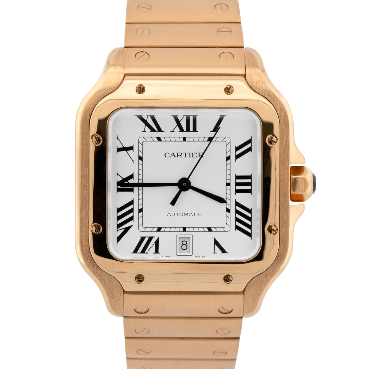 2024 Cartier Santos de Cartier Large 4070 / WGSA0029 Silver 39.8mm Box Papers