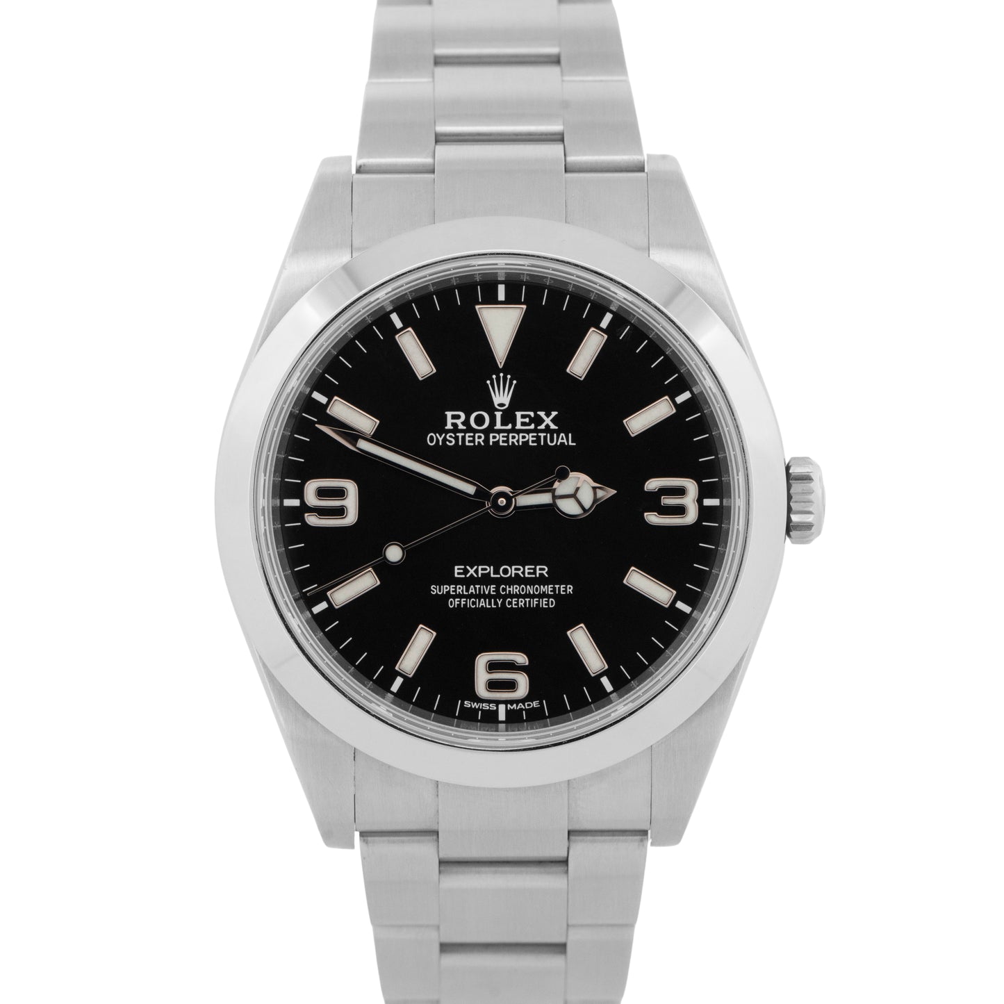 PAPERS 2020 Rolex Explorer Stainless Steel MK2 3-6-9 BLACK 39mm 214270 Watch BOX
