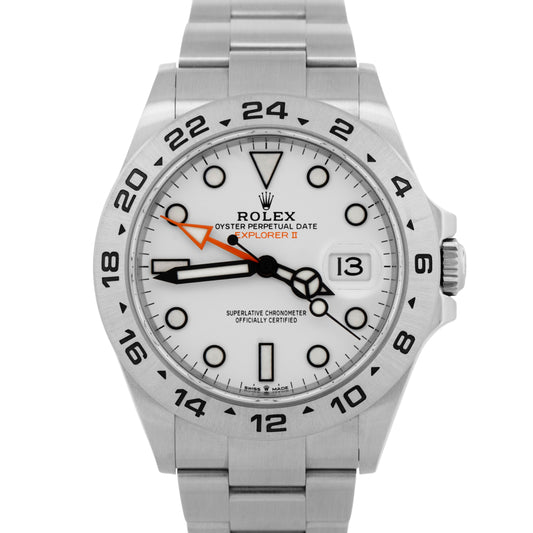 2023 PAPERS Rolex Explorer II WHITE Stainless Steel 42mm 226570 Watch BOX