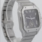 2024 PAPERS Cartier Santos Dual Time 37.7mm Anthracite Gray 4590 WSSA0076 BOX