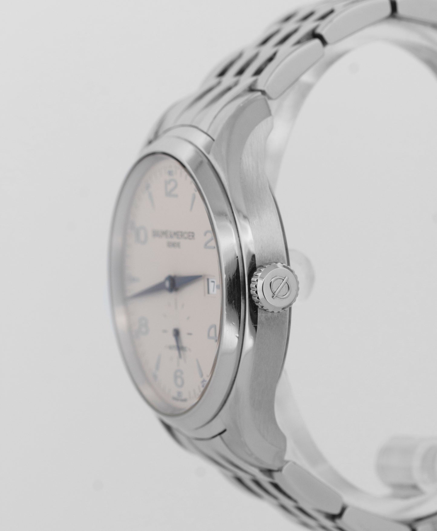 Baume & Mercier Clifton Stainless Steel Silver 41mm Automatic Date Watch 65717