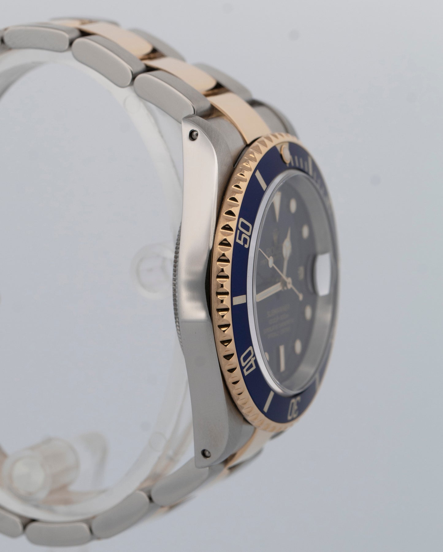 PAPERS Rolex Submariner 40mm BLUE Two-Tone 18K Gold Steel GOLD BUCKLE 16613 BOX