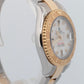 NOS PAPERS Rolex Yacht-Master 35mm MOP SERTI Dial Two-Tone Gold Watch 168623 BOX