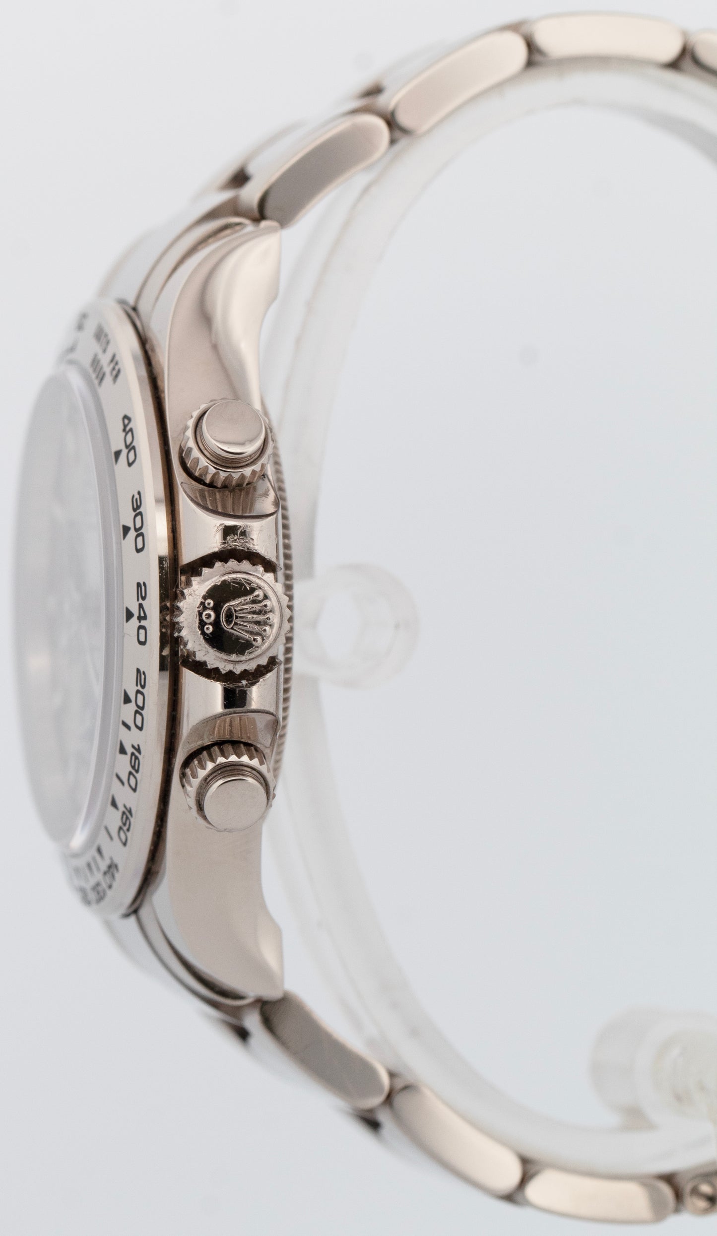PAPERS Rolex Daytona Cosmograph GHOST Silver 18K White Gold Watch 116509 BOX
