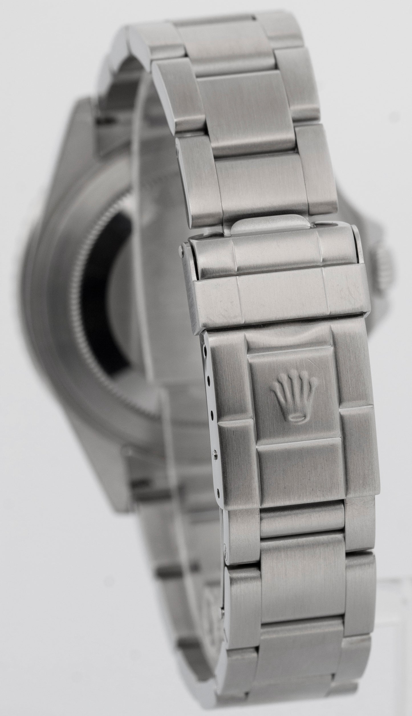 Rolex GMT-Master II 40mm PEPSI Red Blue Stainless Steel NO-HOLES 16710 Watch