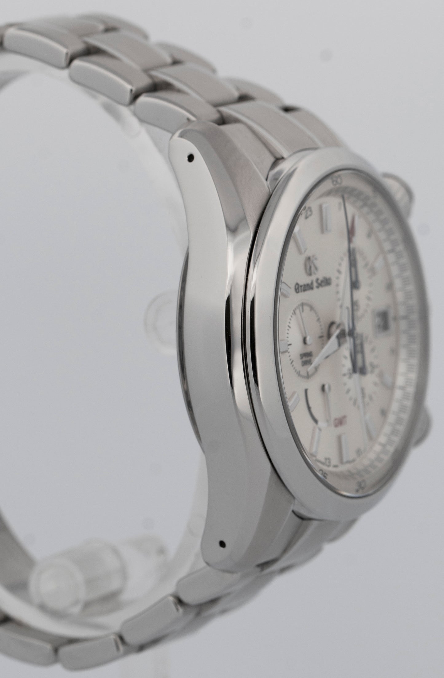 Grand Seiko Sport Spring Drive GMT 43mm Chronograph Steel Date Watch SBGC201 BOX