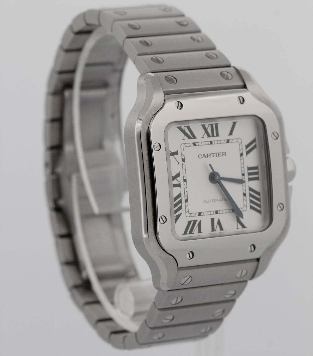 2026 Cartier Santos de Cartier Medium 4075 / WSSA0029 White 35.1mm Box Papers