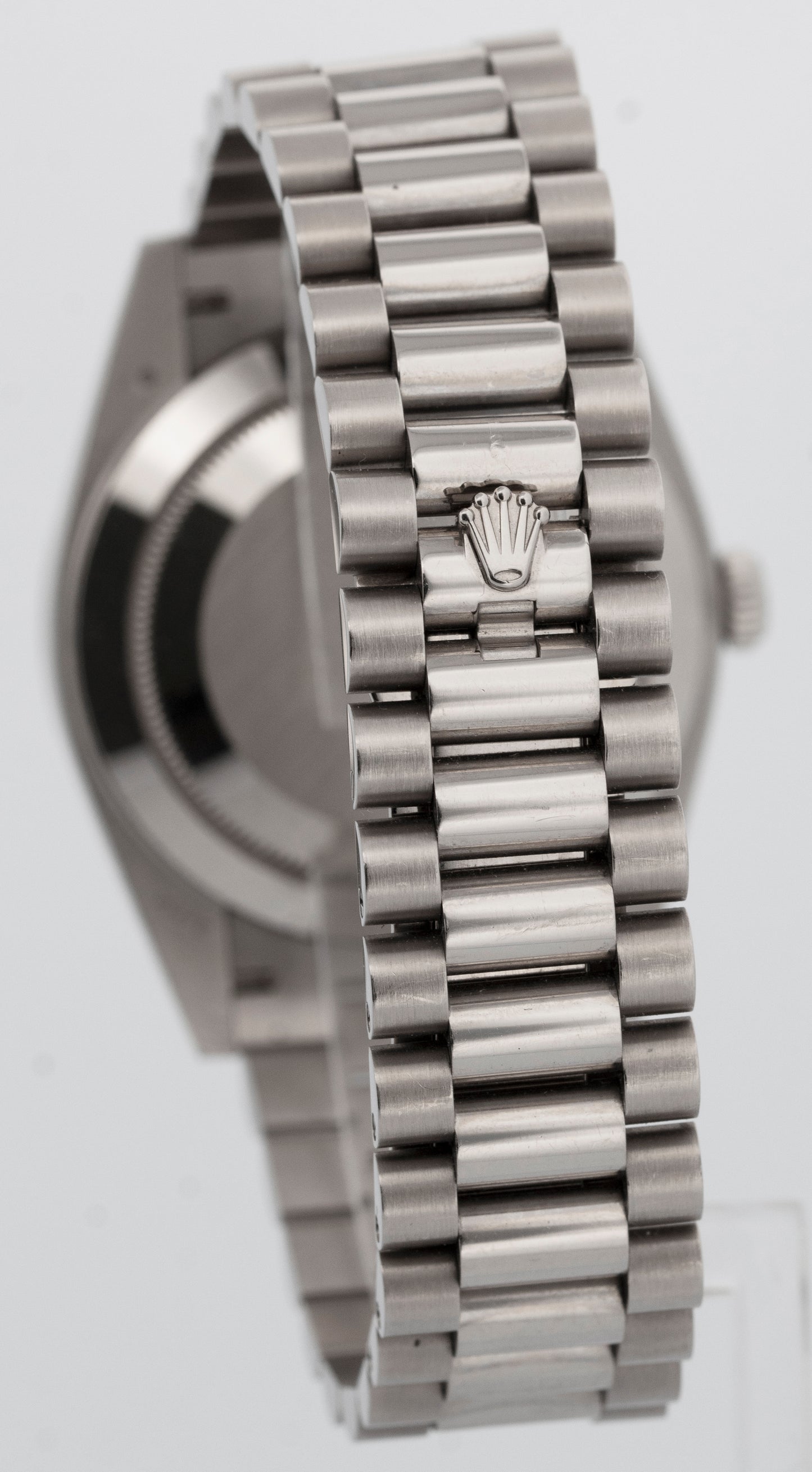 PAPERS Rolex Day-Date 40mm METEORITE BAGUETTE DIAMOND 18K White Gold 228349 RBR