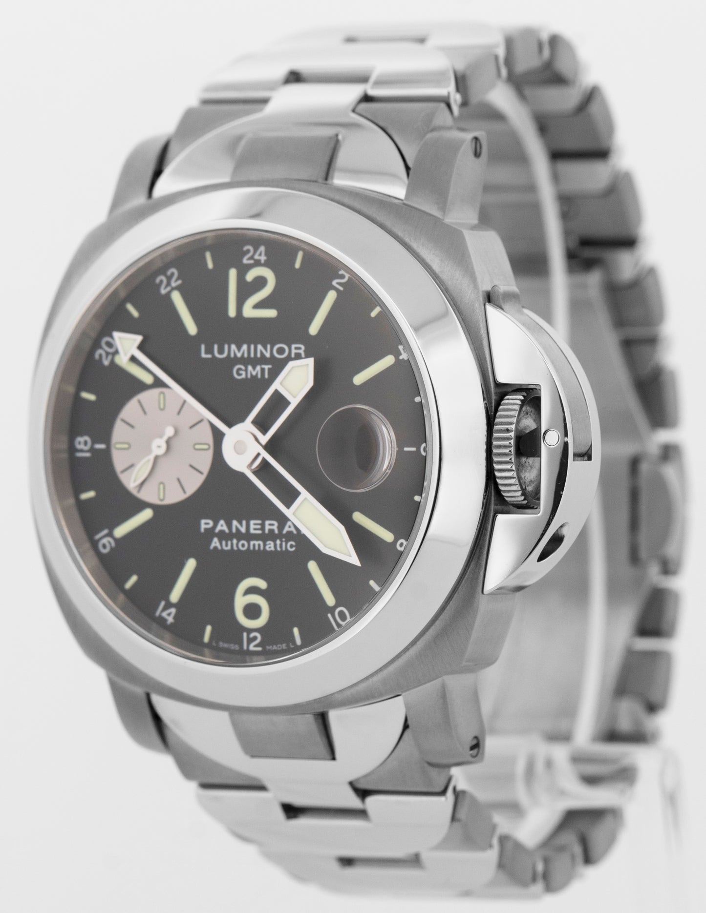 PAPERS Panerai Luminor GMT PAM 161 Automatic Stainless Steel 44mm Watch PAM00161