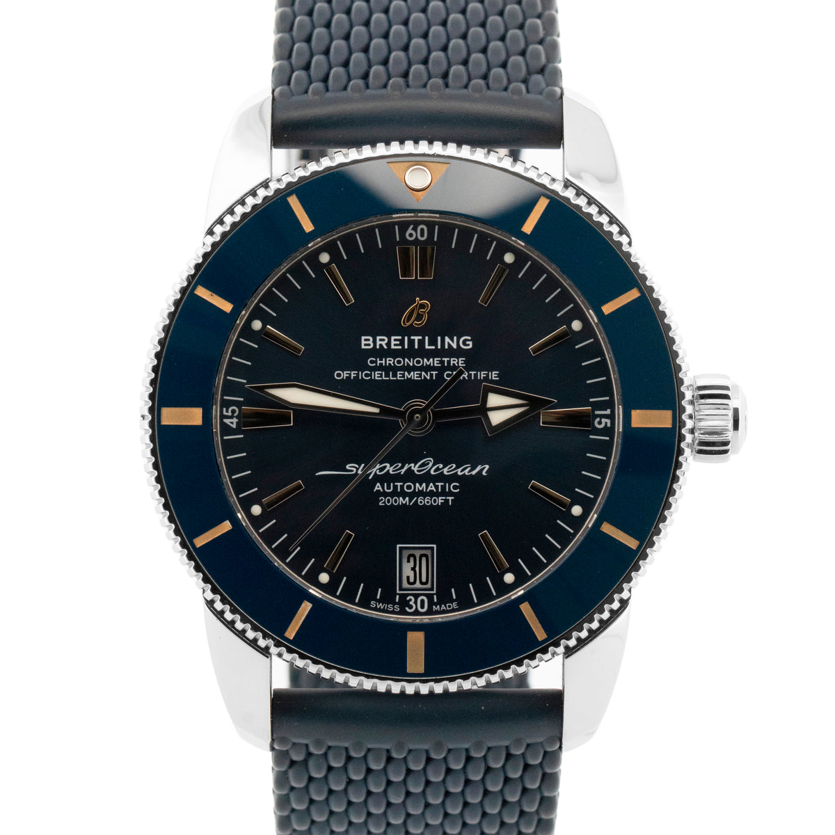 2021 Breitling Superocean Heritage B20 Automatic 42 AB2010 Blue 42mm Papers