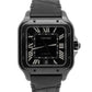 Cartier Santos 4072 / WSSA0039 Black ALDC Steel 39.8mm Watch Box Papers
