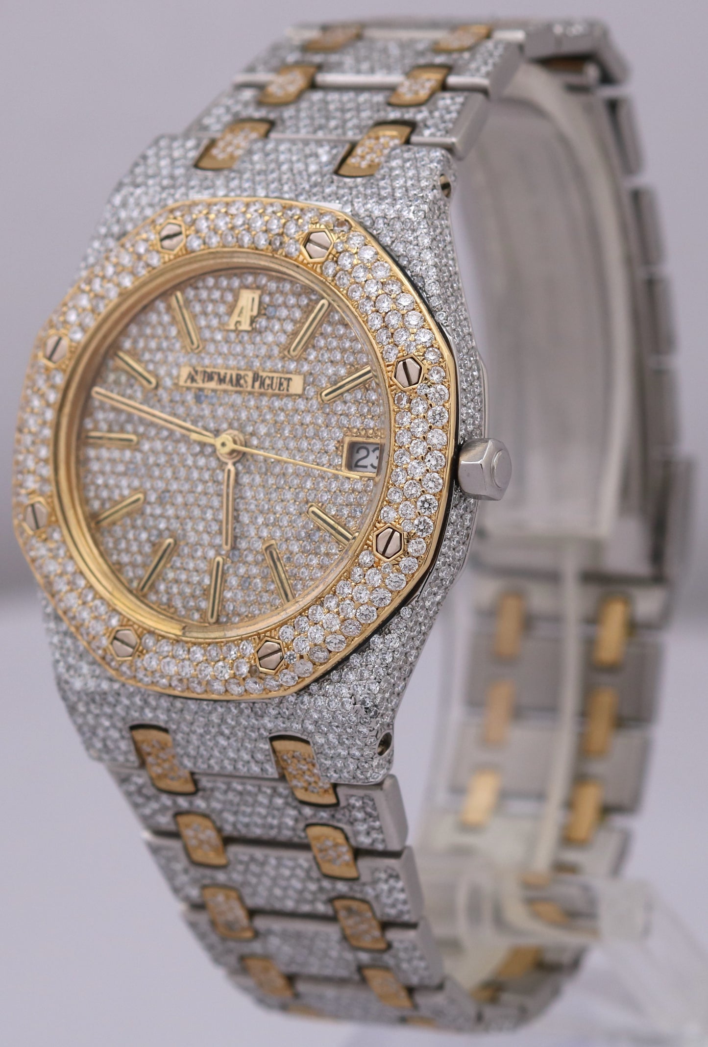 Audemars Piguet Royal Oak PAVE DIAMOND Two-Tone 18K Gold Steel 35mm 14100SA