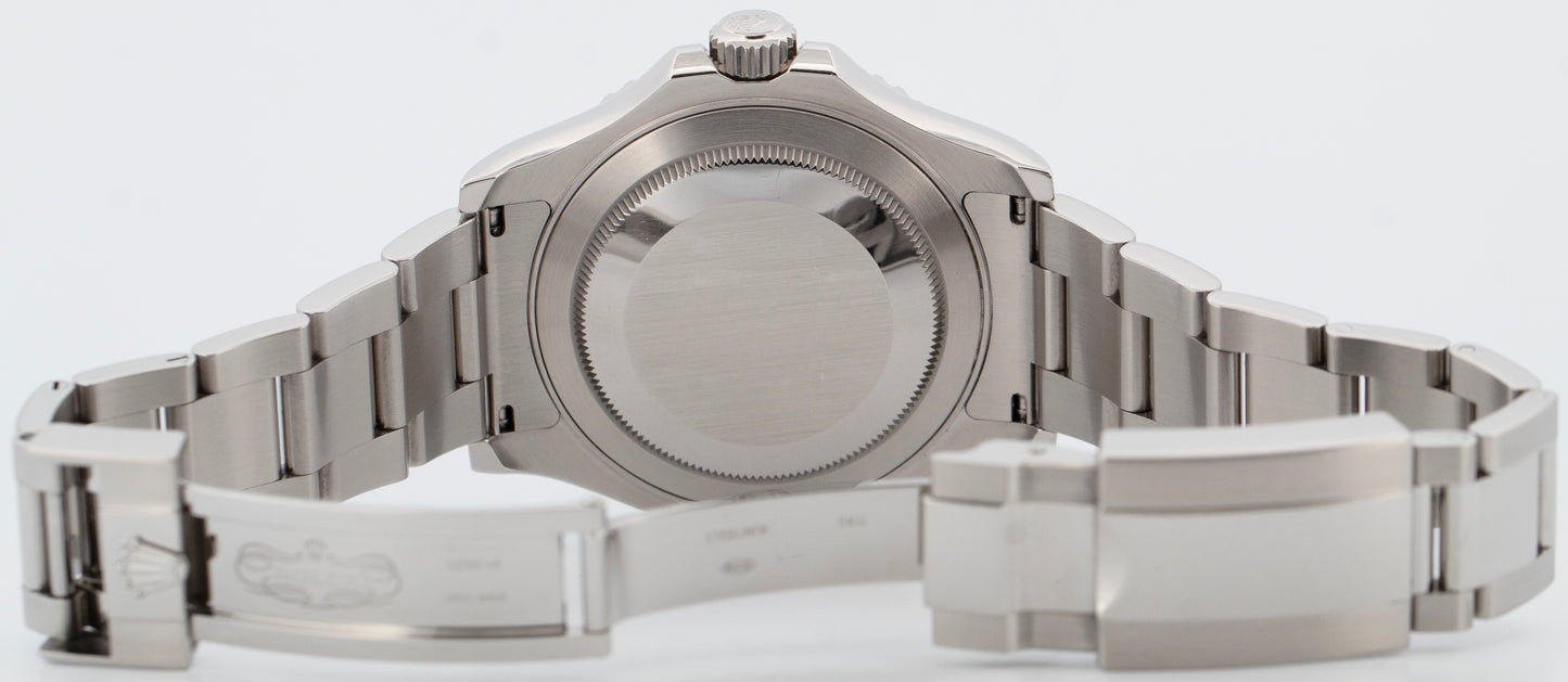 PAPERS Rolex Yacht-Master BLUE Platinum 40mm Stainless Steel Watch 116622 BOX