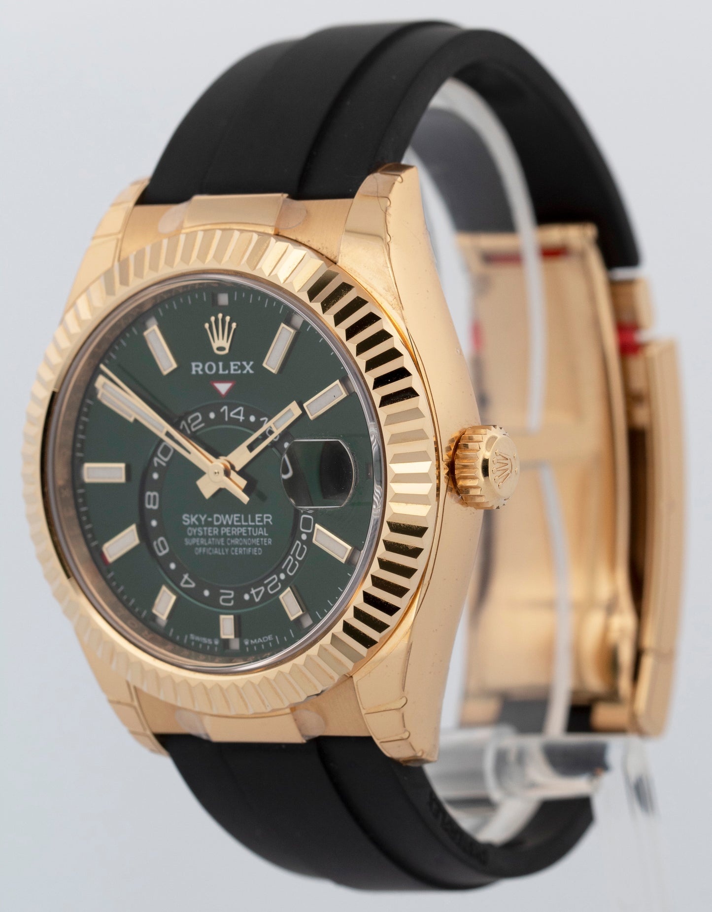 NEW 2026 PAPERS Rolex Sky-Dweller GREEN 18K Yellow Gold 42mm 336238 Watch BOX