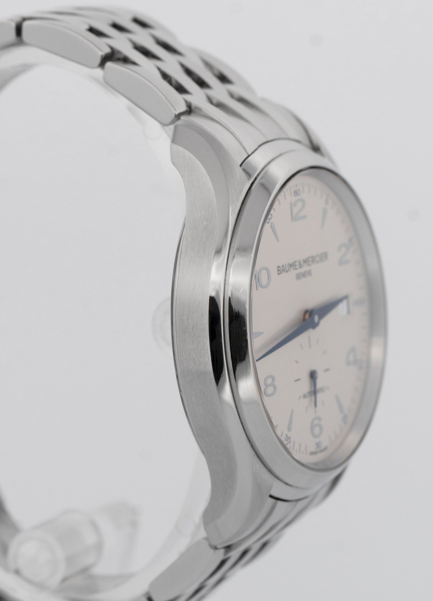 Baume & Mercier Clifton Stainless Steel Silver 41mm Automatic Date Watch 65717